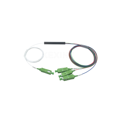 KEXINT 1x3 SC APC Mini Tipe Single Mode Fiber Splitter Kerugian Penyisipan Rendah Ukuran Kecil