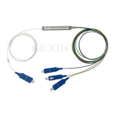 1x3 SC / UPC Fiber Optical Plc Splitter 1 M Panjang