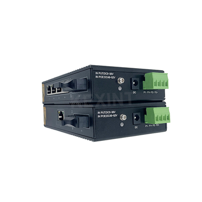 KEXINT Gigabit 1 Port Optik 4 Port Listrik Industri (POE) Transceiver Media Converter