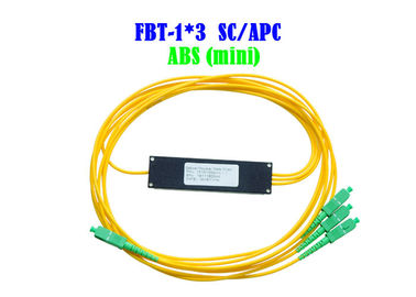 Jaringan Kecil Optik WDM 1 × 3 Konektor Serat SC APC ABS Keandalan Tinggi