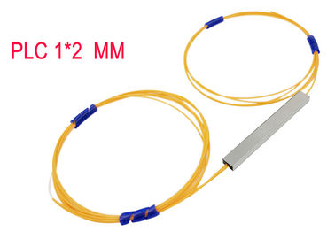 Multimode 1×2 Fiber Optic PLC Splitter 50/125 0,9 Hytrel Orange 850nm