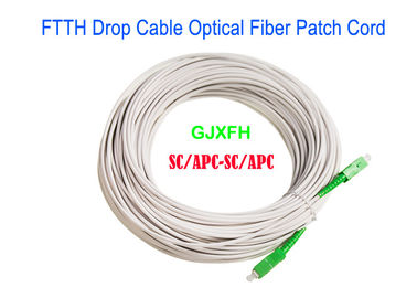LSZH Sheath Material Fiber Optic Cable Patch Cord Dengan Konektor SC / APC SC / UPC 50M