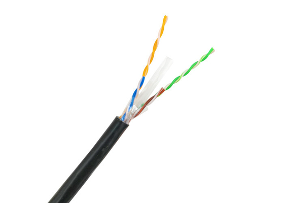 Kabel Ethernet PE UTP Cat6 Luar Tahan Air 23AWG Konduktor Kecepatan Tinggi 4 * 0,565