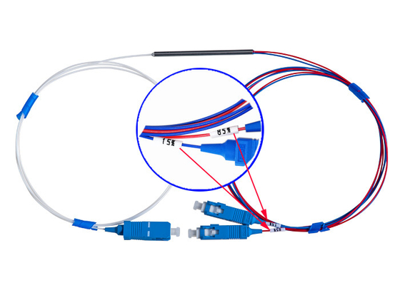18dB Directivity Coupler Fiber Optik WDM FBT 15/85 1×2 Konektor Mini 0.9 SC/UPC