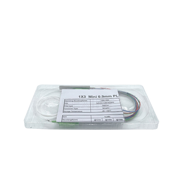 KEXINT 1x3 SC APC Mini Tipe Single Mode Fiber Splitter Kerugian Penyisipan Rendah Ukuran Kecil