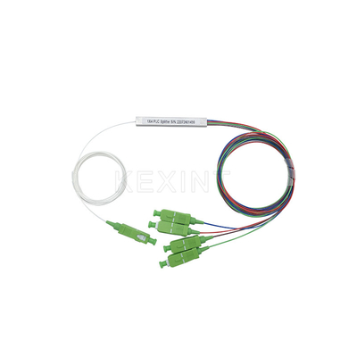 KEXINT FTTH Tabung Baja Mini 1x4 PLC Splitter Optik 1M G657A1 Fiber Optic PLC Splitter