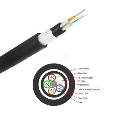 Kabel Lapis Baja Serat Optik Non Logam Anti Tikus 144 Core Single Mode GYFTY63 Corning