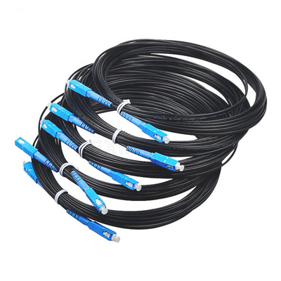 Kabel Patch Fiber Optic Drop Ftth yang Terkonektor Sc Upc Apc 1 2 Core