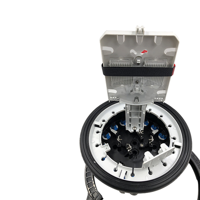 2 In 16 Out 96 Core Penutupan Sambungan Serat Optik KEXINT KXT-M-16 FTTH Black Joint Box