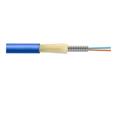 KEXINT GJKXTKJ-48B6a2 FTTH GJSFJV Kabel Serat Optik Dalam Ruangan Biru SM Multimode
