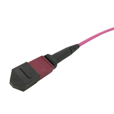 G657A1 Fiber Optik Patch Cord 24 Core Merah Rugi Penyisipan Rendah