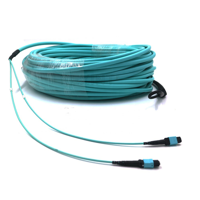 12 Cores 24 Cores Blue OM3 Fiber Cable Dengan Selubung Luar PVC LSZH