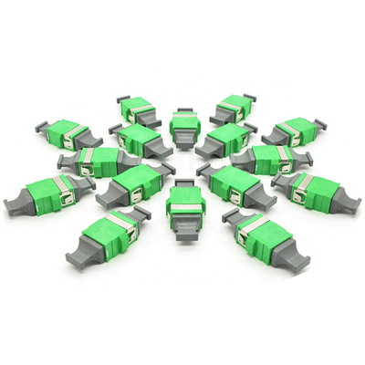 Single Mode Green Small Fiber Optic Adapters MPO Ke APC Tanpa Flange