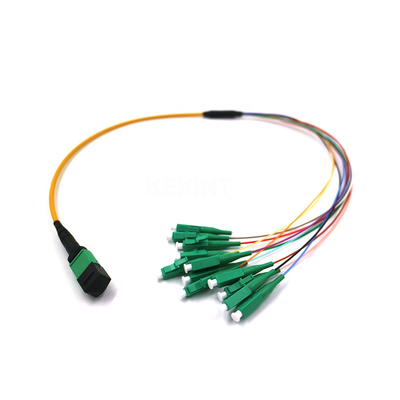 OM3 OM4 G657A Kabel Batang Serat Optik 24 Inti MTP MPO LC Connector