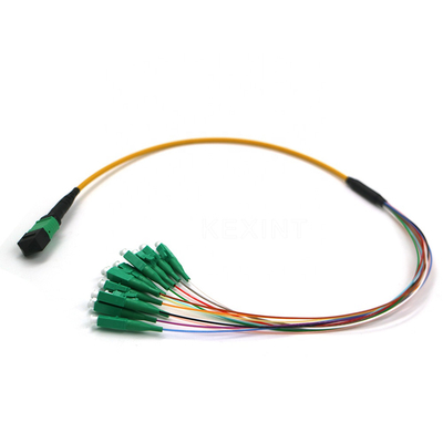 OM3 OM4 G657A Kabel Batang Serat Optik 24 Inti MTP MPO LC Connector