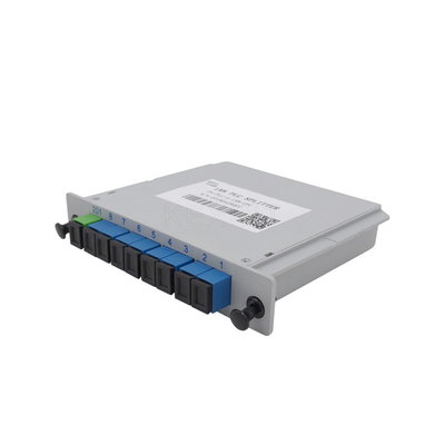Serat Optik LGX PLC Splitter Jenis Kartu Konektor UPC FTTH 1x8 SC