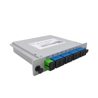 Serat Optik LGX PLC Splitter Jenis Kartu Konektor UPC FTTH 1x8 SC