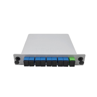 Serat Optik LGX PLC Splitter Jenis Kartu Konektor UPC FTTH 1x8 SC