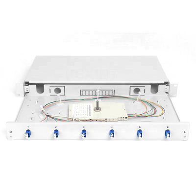 6 Sampai 12 Core Fiber Optic Patch Panel ODF FTTH Sepenuhnya Dirakit Dengan Adaptor Pigtails