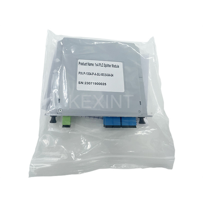 KEXINT FTTH LGX Jenis Kartu PLC Splitter Optik 1x4 SC UPC G657A1 Serat Optik PLC Splitter