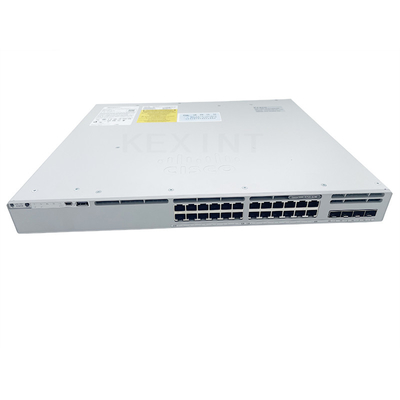 C9300L 24 Port POE 4x10G Network Switch C9300L-24P-4X-E ​​Untuk Keamanan / IoT / Cloud