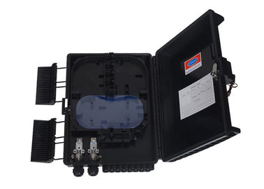 16 Core Outdoor Fiber Optic Distribution Cabinet Black PC ABS PE Fiber Splicing 1 * 16