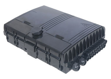 16 Core Outdoor Fiber Optic Distribution Cabinet Black PC ABS PE Fiber Splicing 1 * 16