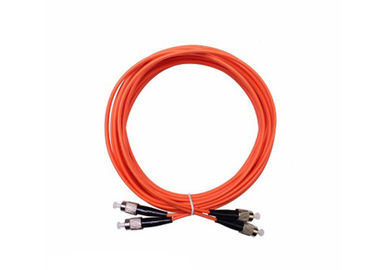 FC-FC OM2 Duplex Fiber Optic Patch Cord 15m 50/125 Oranye LSZH 2 * 3.0mm