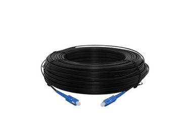 FTTH Drop Cable Patch Cord Kabel Kabel Serat Optik Dengan Konektor SC / APC SC / UPC 50M