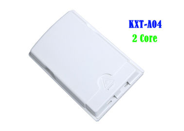 2 Core Mini FTTH Distribution Terminal Box Flame Retardant SC APC Adapters Termasuk: