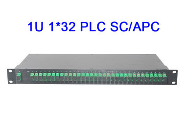 1U 1x32 Fiber Optik PLC Splitter Modul Rack Mount Digital Kehilangan penyisipan rendah