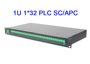 1U 1x32 Fiber Optik PLC Splitter Modul Rack Mount Digital Kehilangan penyisipan rendah