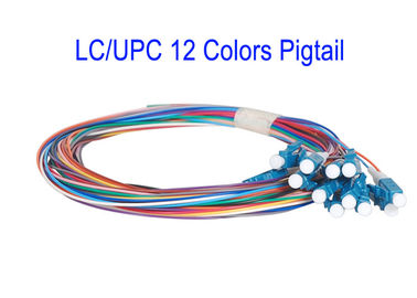 LC/UPC 12 Warna Inti Kabel Patch SM Kabel Patch Serat G652D G657A1 G657A2 1m 1,5m