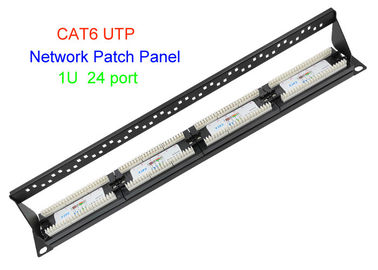 1U 19 Inch UTP Tembaga Lan Kabel 2U CAT5E CAT6 24 48 Port RJ45 Jaringan Patch Panel