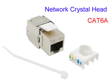 FTP SFTP CAT6A Kabel Listrik Tembaga Terlindung Glod Disepuh Cat5e Cat7 RJ45 Jaringan Kepala Kristal