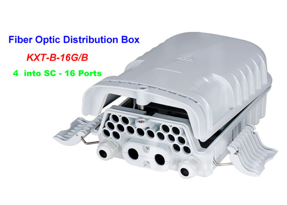 16 ~ 96 Core FTTH Fiber Optic Distribution Box 4 ke SC 16 Port Pemasangan di dinding Tiang penahan