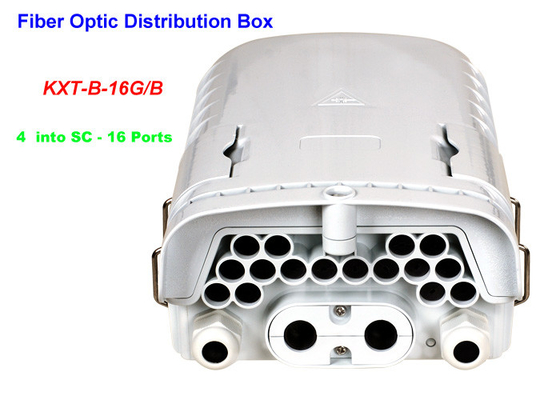 16 ~ 96 Core FTTH Fiber Optic Distribution Box 4 ke SC 16 Port Pemasangan di dinding Tiang penahan