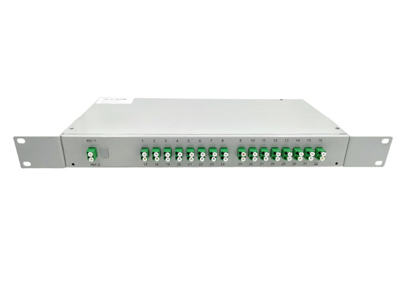1U Rack Mount 1 × 32 SM Fiber Optic PLC Splitter 19 Inches LC / Konektor APC