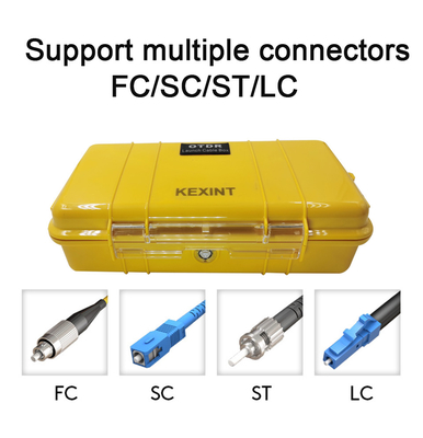 OTDR Meluncurkan Kotak Kabel Alat Serat Optik Luar SC/APC LC/APC Connector 1km SM 1310/1550nm