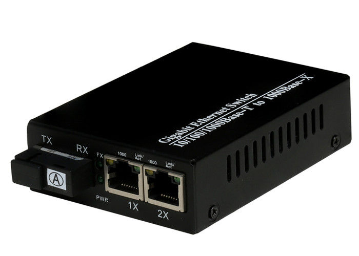 SM Type Fiber Optic SFP Module 1000M 2 Port Media Converter Konektor SC RJ45