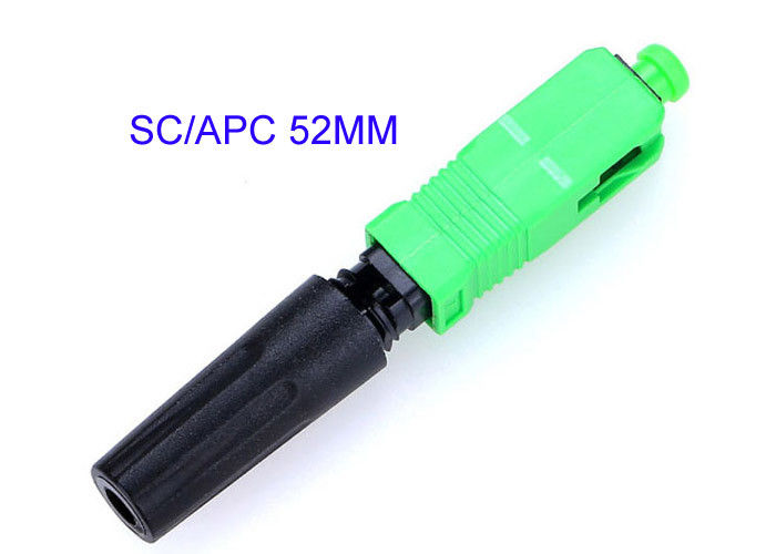 SC/APC Fast Fiber Optic Quick Connector Jaringan FTTH Panjang 52mm SC FC LC 0.3dB